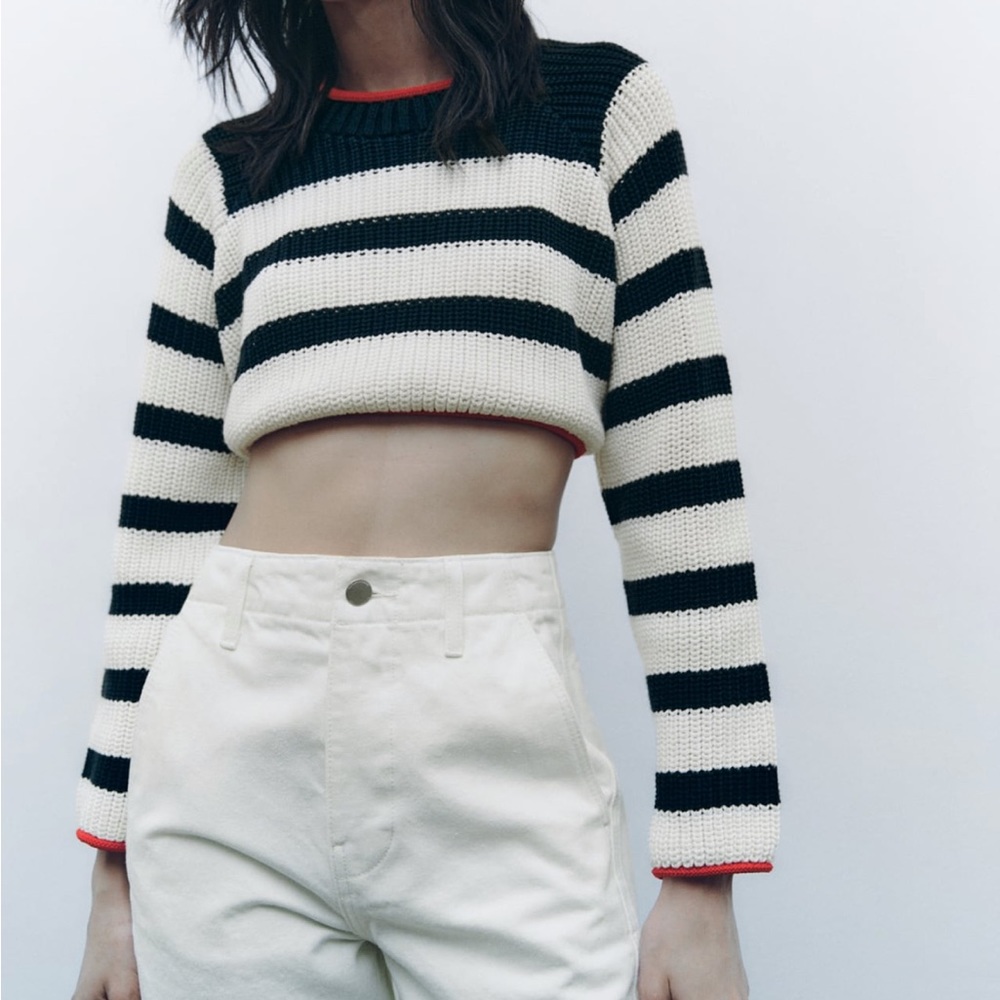Zara crop top sweater